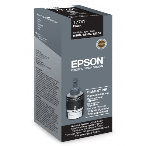 Epson C13T77414A Pigment Black ink bottle 140ml pentru M100/M105/M200/L605/L655/L1455, 8715946526324