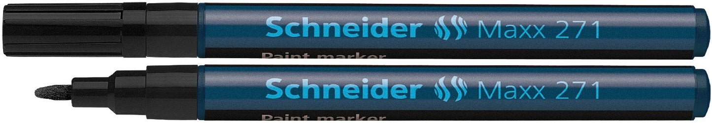 Schneider 5188_N MAXX 271 Marker cu vopsea NEGRU, permanent, varf rotund de 1-2mm, 4004675021397