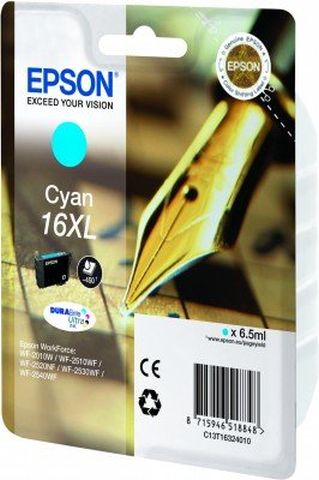 Epson C13T16324012 C13T16324010 Cartus original cyan 16XL pt. WF-2010W/2510WF