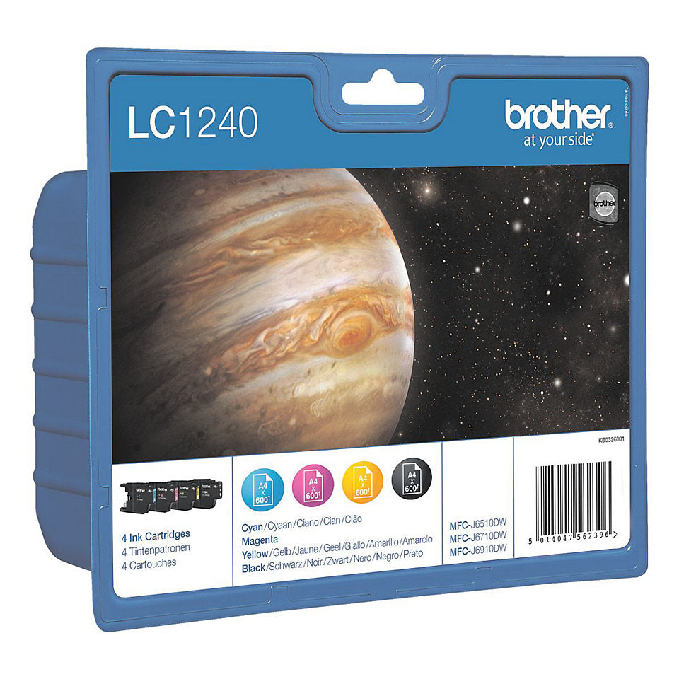 Brother LC1240VALBP LC-1240 Blister Value Pack (pachet 4 cartuse) Bk/Cyan/ Mag/Yellow, 5014047562396