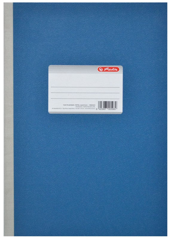 Herlitz 9466500 Registru A4 dictando 100 file coperti carton rigid, cusut, 6423967005996