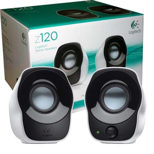 Logitech 980-000513 Z120 2.0 Speaker System, 1.2W RMS (2x 0.6W), USB Powered, 3.5mm jack, 5099206028074