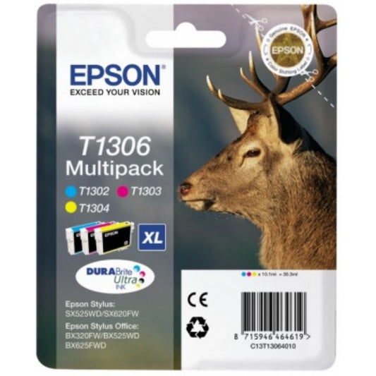 Epson C13T13064012 Set cartuse ink originale XL C+M+Y pt WF7525 3 x 10.1ml, 8715946464619 8715946624860