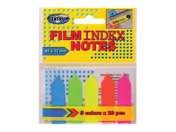 Centrum 83506 Index adeziv plastic sageata 45x12 mm, 5 culori neon/set, 20 file/culoare, 4712759214640 4030969835067