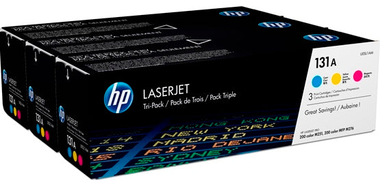 HP U0SL1AM Set 3 tonere No.131A color (cyan/ magenta/ yellow), 3x1.8k, 888182055885