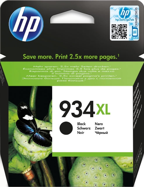 HP C2P23AE No. 934XL Cartus inkjet black ORIGINAL high capacity, 1000 pag, 888182031674 888182034606 888182034590