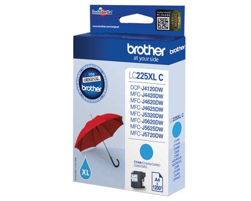 Brother LC225XLC LC-225XLC Cartus cyan original high capacity pentru MFC-J441, 4977766735957