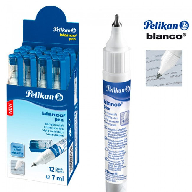 Pelikan 300933 Creion corector Blanco, uscare rapida, varf metalic, 7 ml, 40127248 40806020 4012700338853 40127033