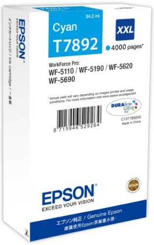 Epson C13T789240 Cartus original cyan XXL pt. WF-5110/5190/5620/5690, 4.000 pag, 8715946529264