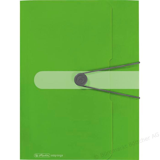 Herlitz 11206000 Easy Orga Mapa plastic A4 VERDE, inchidere cu elastic, 4008110432977