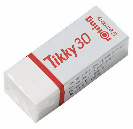 Rotring RO234101 TIKKY 30 Radiera alba, elastica, pentru creioane, dimensiuni 41x17x17mm, 4006856551730