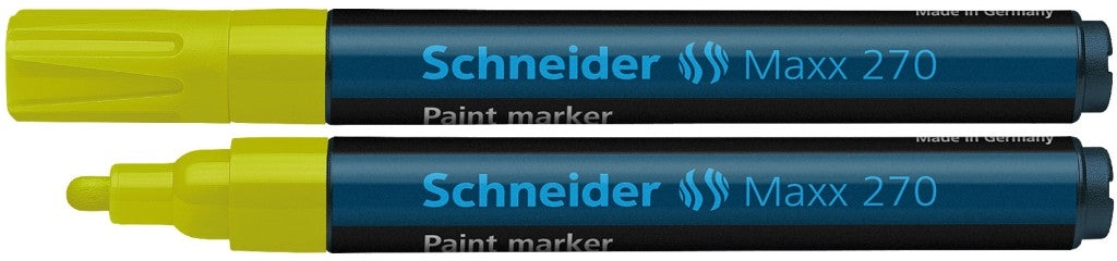 Schneider 2924Galben MAXX 270 Marker cu vopsea GALBENA, permanent, varf 1-3mm, 4004675009395