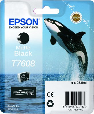 Epson C13T76084010 T7608 Cartus original MB pt. SC-P600, high capacity, 25.9ml (C13T76084010), 8715946539133