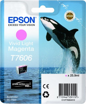 Epson C13T76064010 T7606 Cartus original VLM pt. SC-P600, high capacity, 25.9ml (C13T76064010), 8715946539119