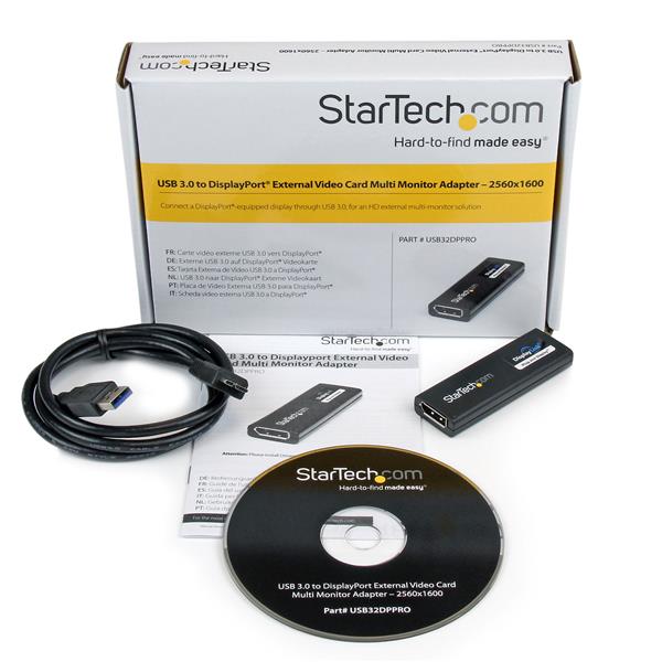 StarTech USB32DPPRO Adaptor USB 3.0 to DisplayPort External Video Card, 06503084743