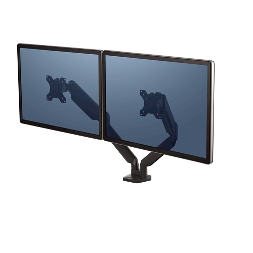 Fellowes 8042501 Platinum Series Dual Monitor Arm Black brat dublu pentru monitor, 50043859716963