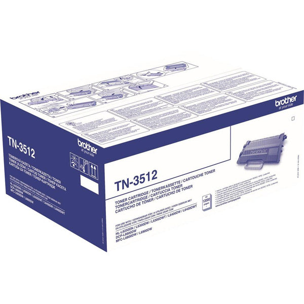 Brother TN3512 TN-3512 Toner negru super HC pentru L6250DN, L6300DW, L6400DW, 12000 pagini, 4977766755665