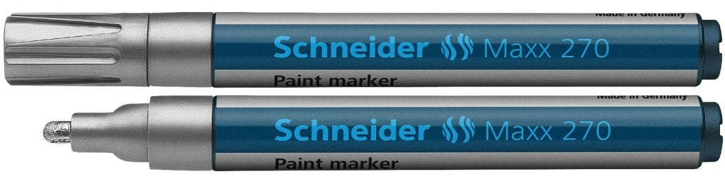 Schneider 2924Argintiu MAXX 270 Marker cu vopsea ARGINTIU, permanent, varf 1-3mm, 4004675009487