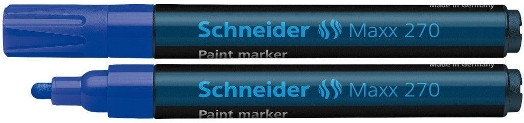 Schneider 2924Albastru MAXX 270 Marker cu vopsea ALBASTRA, permanent, varf 1-3MM, 4004675009333