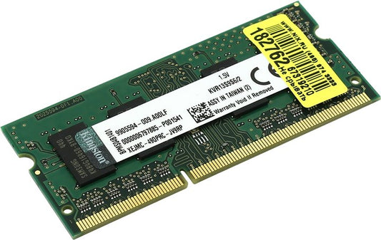 Kingston KVR13S9S6/2 SODIMM Memory Module DDR3 1333 MHz, 2GB, CL9, 740617228267
