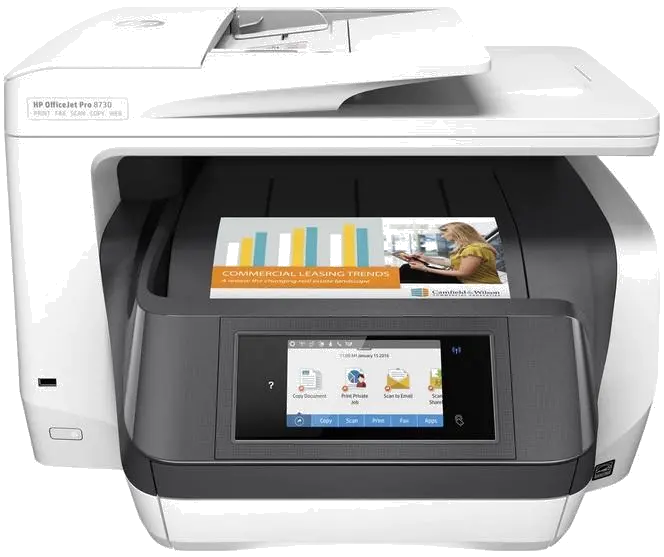 HP D9L20A Officejet Pro 8730 AiO multifunctional inkjet color A4, 889894310675