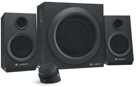 Logitech 980-001202 Z333 2.1 Speaker System, 40W RMS (24W + 2x8W), 3.5mm jack/RCA, 5099206059702