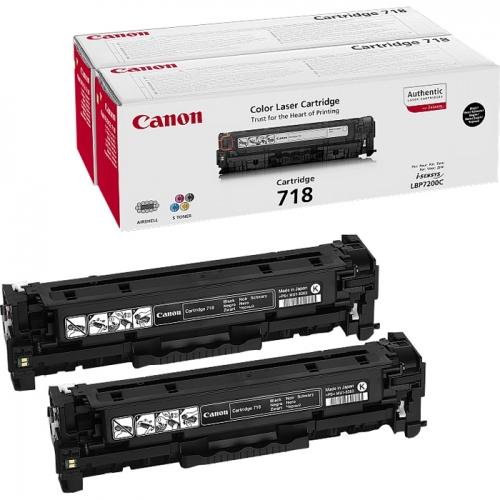 Canon 2662B005 CRG718B Twin Pack Pachet 2 cartuse toner originale negru 2x3400pag., 4960999653433 4960999915814