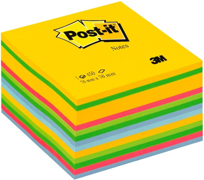 3M NOT085 Post-it Ultra cub notes adeziv 76x76mm, 450 file/set mix culori briliant, 4046719274116