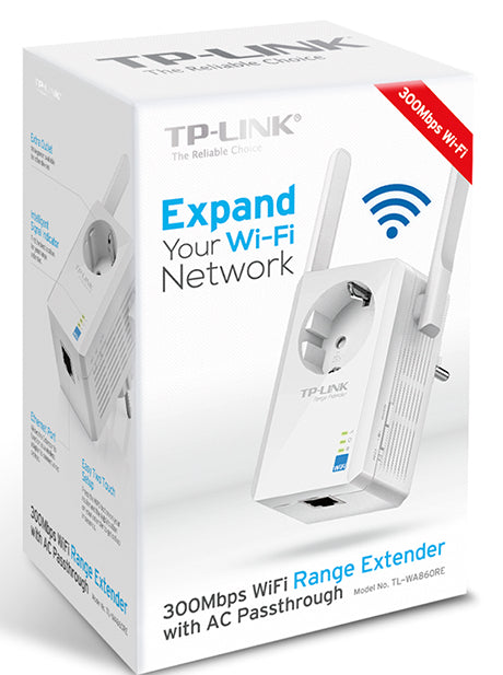 TP-Link TL-WA860RE Universal Wireless N Range Extender, 300Mbps, 802.11b/g/n, 2.4Ghz, 6935364071158