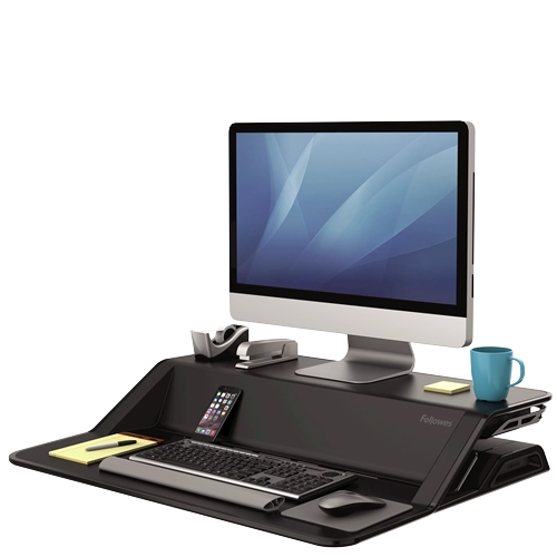 Fellowes 0007901 Lotus Sit-Stand Workstation Black, 043859716364