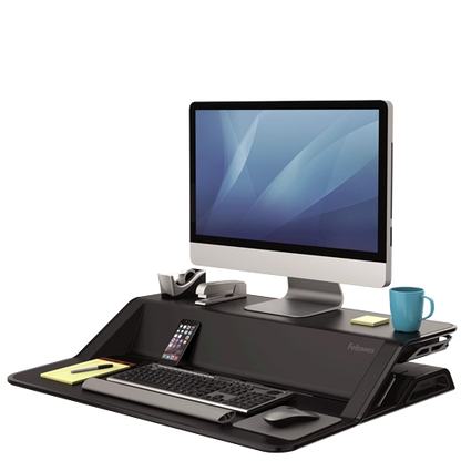 Fellowes 0007901 Lotus Sit-Stand Workstation Black, 043859716364