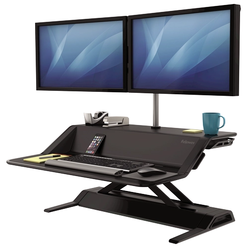 Fellowes 0007901 Lotus Sit-Stand Workstation Black, 043859716364