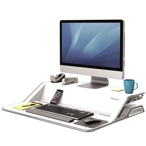 Fellowes 0009901 Lotus Sit-Stand Workstation White, 43859718900