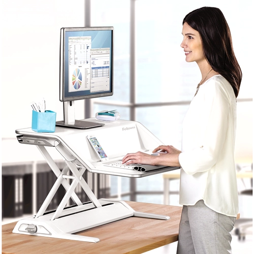 Fellowes 0009901 Lotus Sit-Stand Workstation White, 43859718900