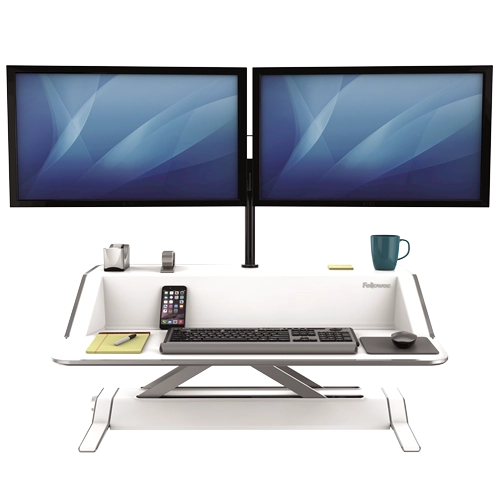 Fellowes 0009901 Lotus Sit-Stand Workstation White, 43859718900