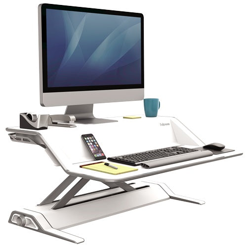 Fellowes 0009901 Lotus Sit-Stand Workstation White, 43859718900