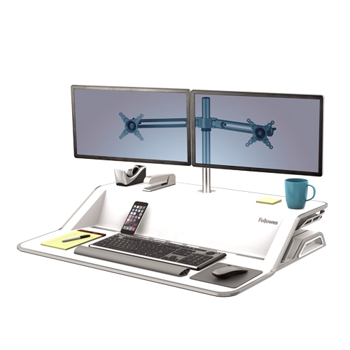 Fellowes 8042901 Lotus Dual Monitor Arm Kit brat de sustinere 2 monitoare, 50043859723800