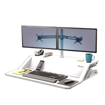 Fellowes 8042901 Lotus Dual Monitor Arm Kit brat de sustinere 2 monitoare, 50043859723800