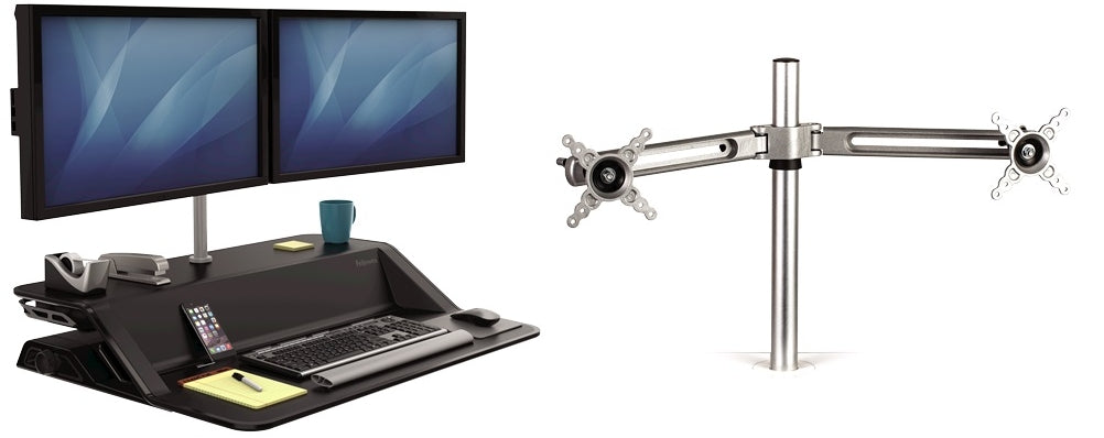 Fellowes 8042901 Lotus Dual Monitor Arm Kit brat de sustinere 2 monitoare, 50043859723800