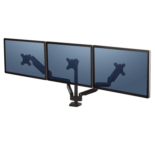 Fellowes 8042601 Platinum Series Triple Monitor Arm Black, 43859716975 50043859716970