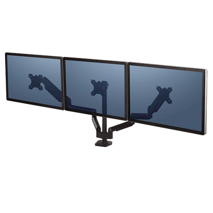 Fellowes 8042601 Platinum Series Triple Monitor Arm Black, 43859716975 50043859716970