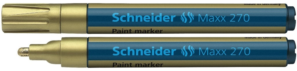 Schneider 2924Auriu MAXX 270 Marker cu vopsea AURIU, permanent, varf 1-3mm, 4004675009456