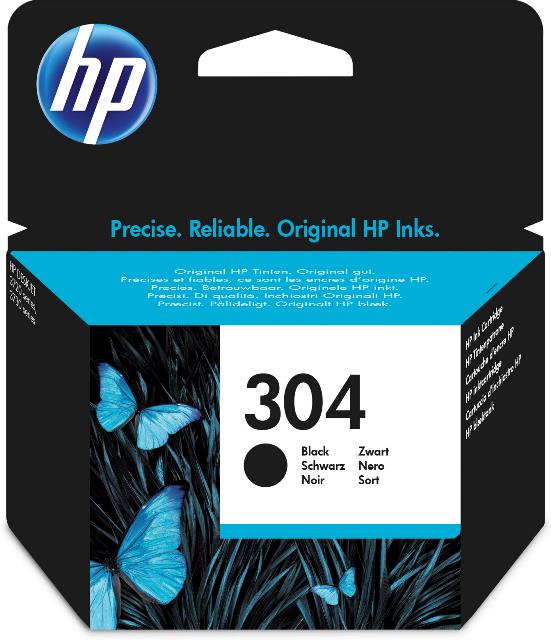 HP N9K06AE Cartus No.304 standard negru, ORIGINAL, 120 pag., 889894860774 889894860750