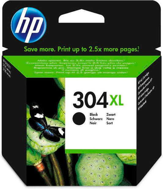 HP N9K08AE No. 304XL Cartus high yield negru, ORIGINAL, 300 pag., 889894860859 889894860835