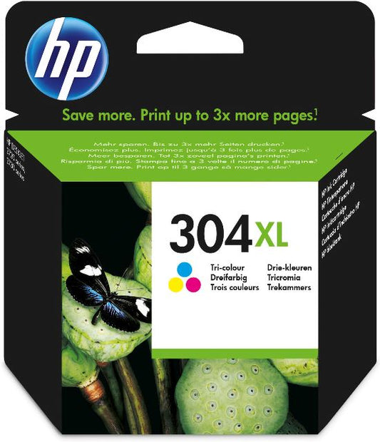 HP N9K07AE No. 304XL Cartus high yield tricolor, ORIGINAL, 300 pag, 889894860811