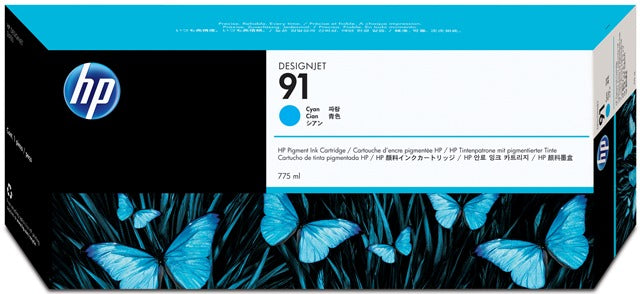 HP C9467A No.91 Cartus cerneala pe baza de pigment cyan, 775ml, 882780987210