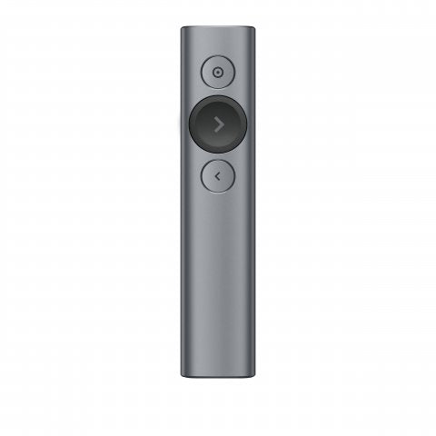 Logitech 910-005166 Spotlight Plus Professional Presenter, Bluetooth + Wireless, 30m, USB, Slate, 5099206072138