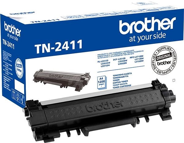 Brother TN2411 TN-2411 Toner Black ORIGINAL pt. Brother HL-L2312D, HL-L2352DW, 1200 pagini, 4977766779616