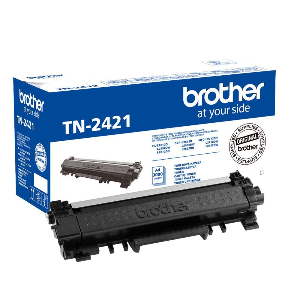 Brother TN2421 TN-2421 Toner Black ORIGINAL pentru Brother HL-L2312D, HL-L2352DW, 3000 pagini, 4977766779623