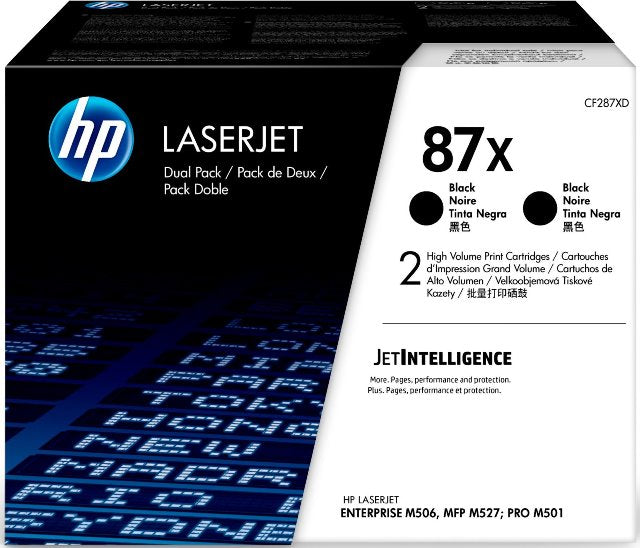 HP CF287XD Set 2 cartuse toner negru No.87X, 2x18.000 pag, 190780576083